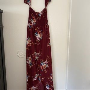 Off shoulder maxi floral dress